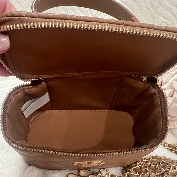 Valentino Orlandi Brown and Gold Mini Bag with Chain Strap NWOT - Picture 3 of 5